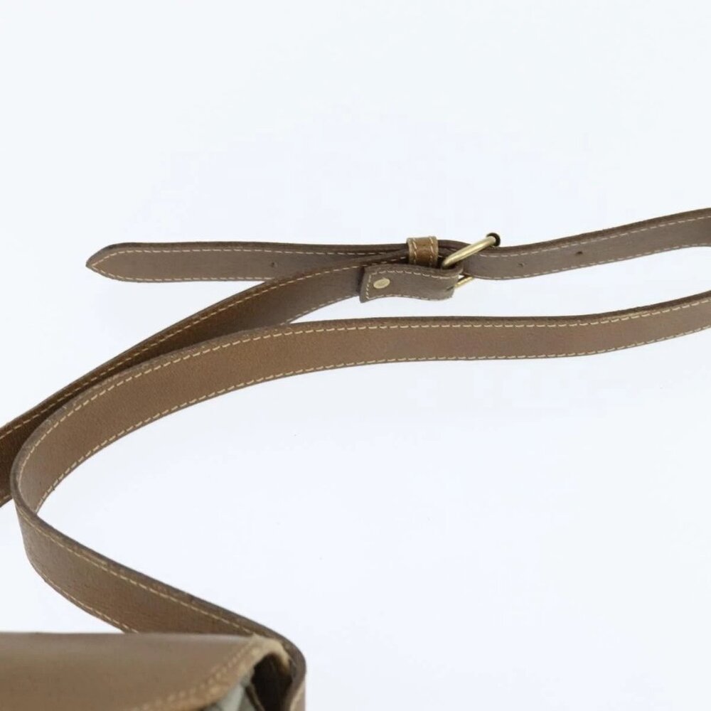 GUCCI GG Supreme Web Sherry Line Shoulder Bag PVC Beige Gold Auth 149255 - Picture 8 of 16